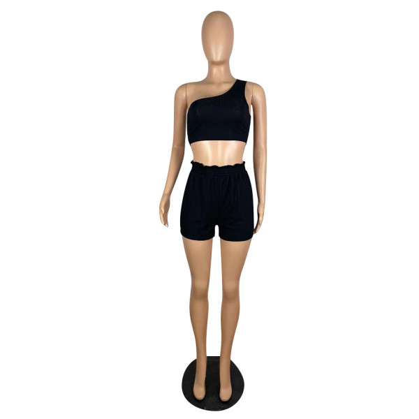 Sleeveless Tank Top Sexy Sports Lace Pants Set
