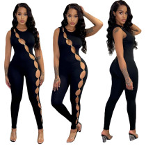 Seamless Slim Fit Casual One Piece Zip Amazon Sports Jumpsuit
