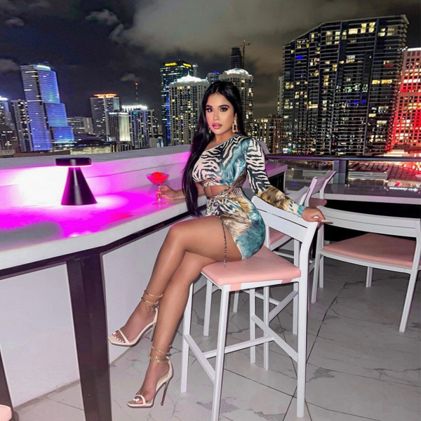 Digital printing sexy fashion European and beautiful dress