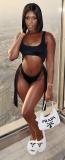 Shiying sexy and thin adult solid color fringed bikini one-piece swimsuit
