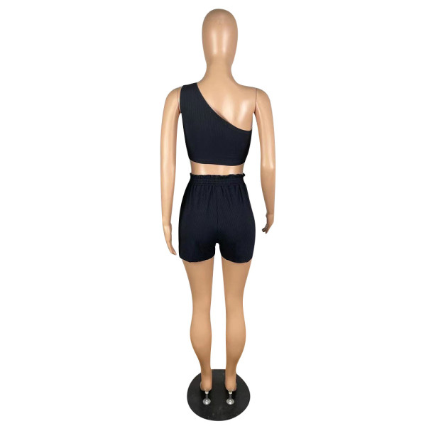 Sleeveless Tank Top Sexy Sports Lace Pants Set