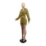 Women's Cute Vertical Stripes Two Pieces of Trousers and Pants