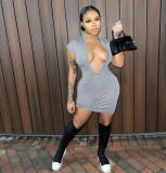Women's Cute and Sexy Big V-Neck Casual Dress