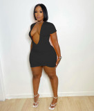 Women's Cute and Sexy Big V-Neck Casual Dress