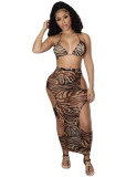 Beach three-piece mesh print