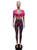 Printed Two Piece Fitting Suit