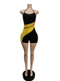 Halter Neck Backless Mesh Combination Breathable Track Pants