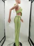Women's Fashion Sexy Slim Fit Chest Wide Leg Suit