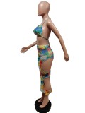 Beach three-piece mesh print
