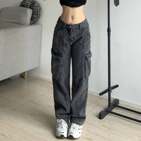 Street Hot Girl Style High Waist Casual Jeans