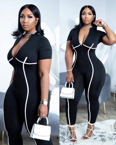 Sexy Fashion Solid Color Cool Jumpsuit