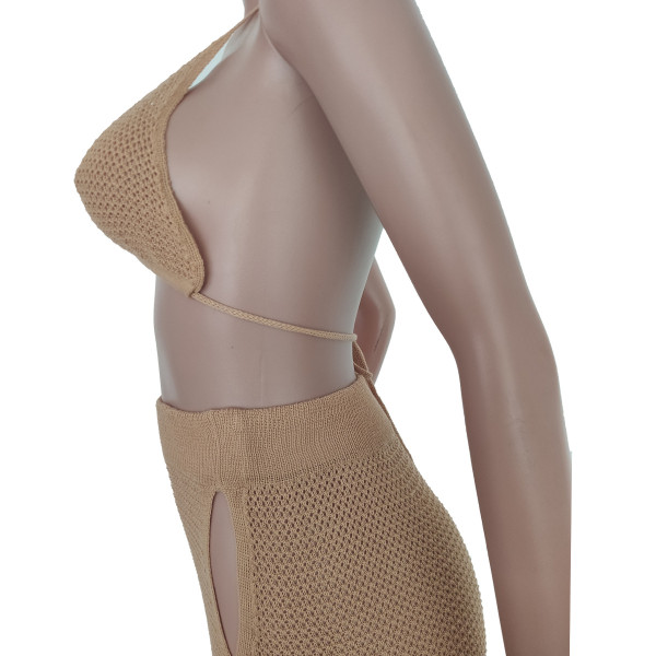 Women's Casual Sexy Knit Bikini + Beach Skirt
