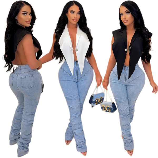 Women's sexy fashion solid color European and American women's suits small jacket women multi-color optional