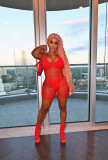 Fashion Sexy Mesh See-Through Body Shorts