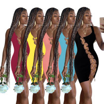 sexy chain slim dress