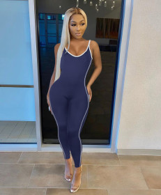 Pull Craft Suspender Jumpsuit Women's Solid Color Jumpsuit