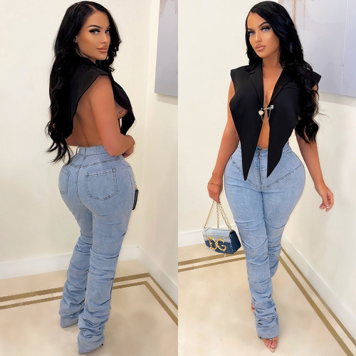 Women's sexy fashion solid color European and American women's suits small jacket women multi-color optional