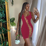 sexy chain slim dress
