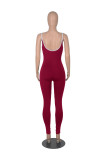 Pull Craft Suspender Jumpsuit Women's Solid Color Jumpsuit