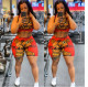 Sports Suit Fashion Print Two Piece Set