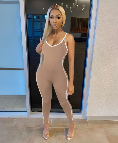 Pull Craft Suspender Jumpsuit Women's Solid Color Jumpsuit