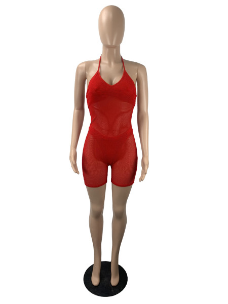 Fashion Sexy Mesh See-Through Body Shorts