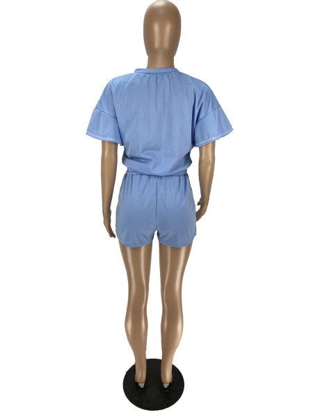 Women's Fashion Loose Sleeves Loose Short Casual Two-piece Set