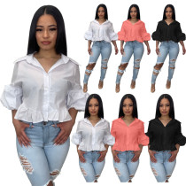 Light mature sexy one-piece shirt