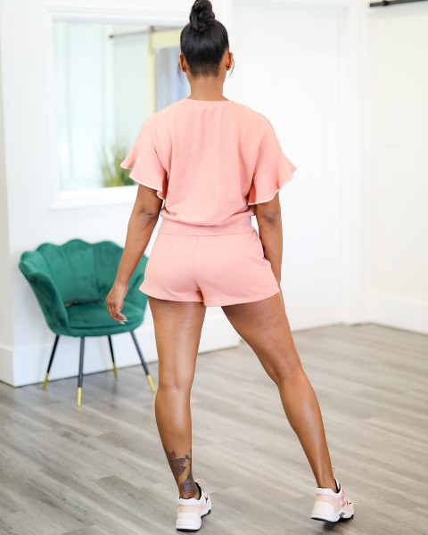 Women's Fashion Loose Sleeves Loose Short Casual Two-piece Set
