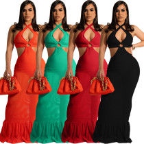 Women's Fashion Sexy Perspective Strap Mesh Dress