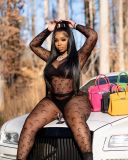 Sexy Mesh Moon Pattern Two-Piece Set   FFX1164S