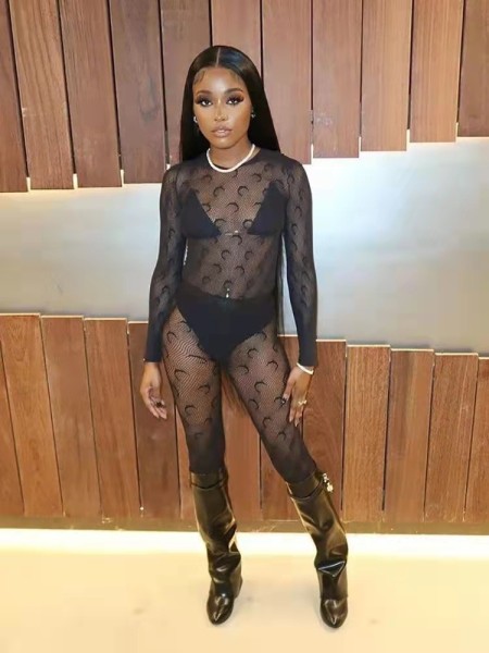 Sexy Mesh Moon Pattern Two-Piece Set   FFX1164S