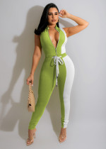 Skinny Colorblock Fashion Casual Jumpsuit Skinny Colorblock Fashion Casual Jumpsuit