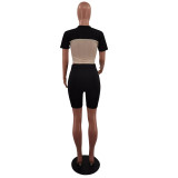 Women's Sexy 3-Color Mesh Splicing Two-Piece Set