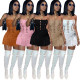Fashion Sexy Hollow Out Eyelet Sleeveless Dress