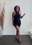 Ladies Women's Sleeveless Pit Bar Jumpsuit Pit Bar Solid Color Bodysuit
