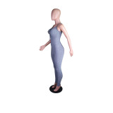Fashion Sexy Sleeveless Solid Jacquard Bodysuit Super Elastic
