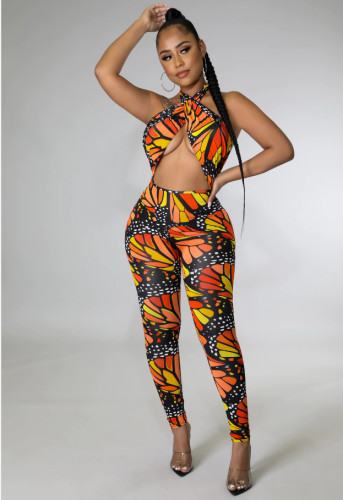 Women's Fashion Sexy Print Jumpsuit
