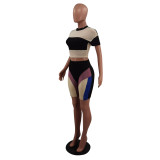 Women's Sexy 3-Color Mesh Splicing Two-Piece Set