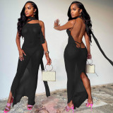 Casual Sexy Spring/Summer Swimwear Backless Beach Skirt 3-Color Two-Piece Set