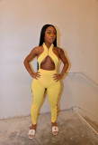 Tight Ties Sports Wear Swimsuit Jumpsuit Two Piece Suit