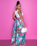 Letter Print Loose Bright Track Pants