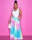 Letter Print Loose Bright Track Pants