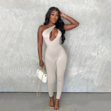 Sleeveless One-Shoulder Hip Lift Jumpsuit Sports Jumpsuit