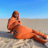 Sexy irregular one-shoulder letter body bodysuit