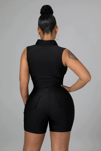 Women's Fashion Temperament Commuter Solid Color Sleeveless Tank Top Pants Set