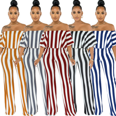 Sexy and fashionable word neck tube top jumpsuit