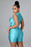 Women's Fashion Temperament Commuter Solid Color Sleeveless Tank Top Pants Set