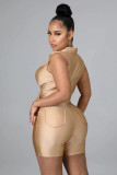 Women's Fashion Temperament Commuter Solid Color Sleeveless Tank Top Pants Set