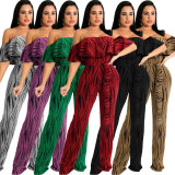 Sexy and fashionable word neck tube top jumpsuit